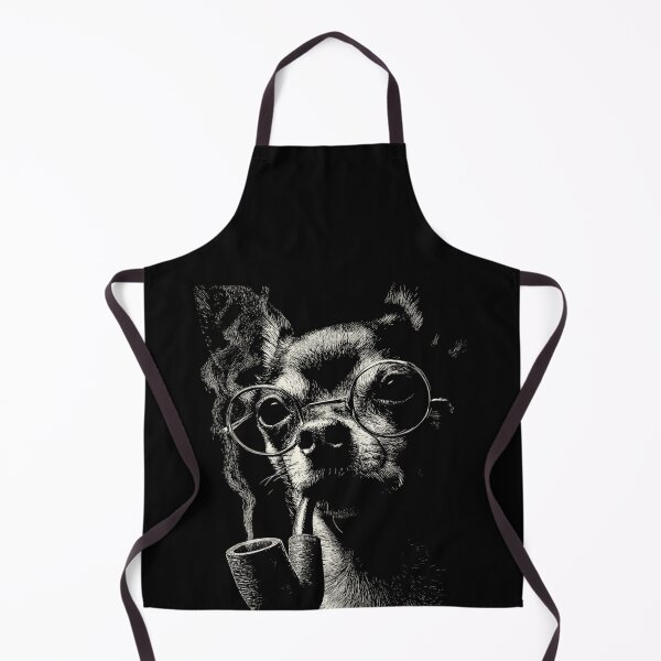 Item preview, Sophisticated Chihuahua Pipe Glasses Dog Portrait designed and sold by k3rstman1.