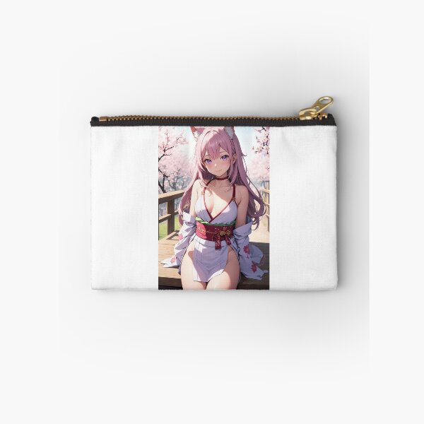 Item preview, Tomifumi Fusago - Pink Hair Kitsune Anime Girl Cherry Blossom Aesthetic designed and sold by iloveanimechibi.