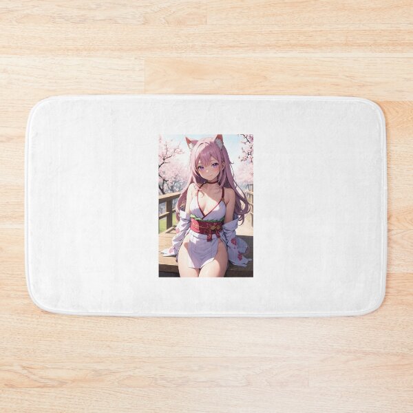Item preview, Tomifumi Fusago - Pink Hair Kitsune Anime Girl Cherry Blossom Aesthetic designed and sold by iloveanimechibi.