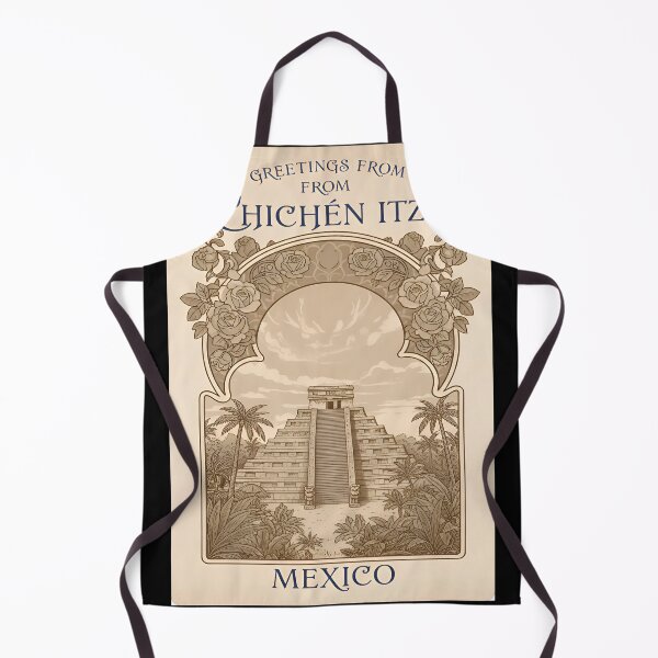 Item preview, Retro style Chichen Itza print designed and sold by UrbanTRIP.