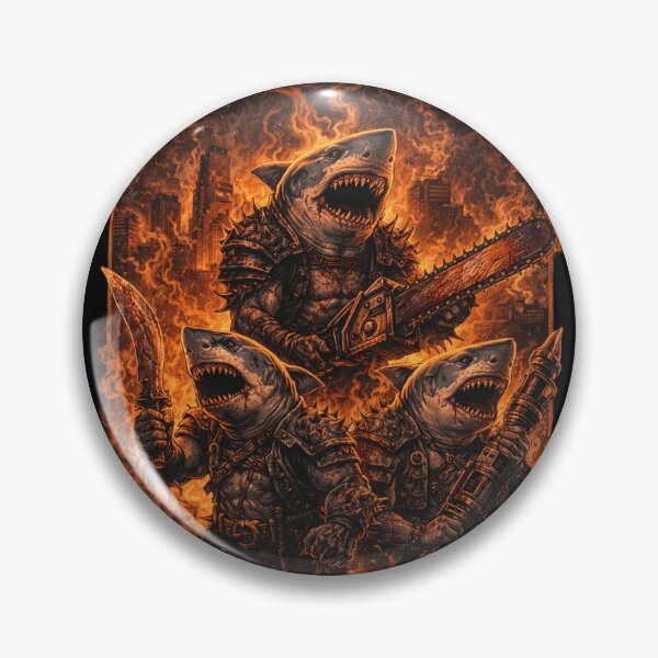 Item preview, Shark Attack – Infernal Ocean Warriors designed and sold by DogLord.