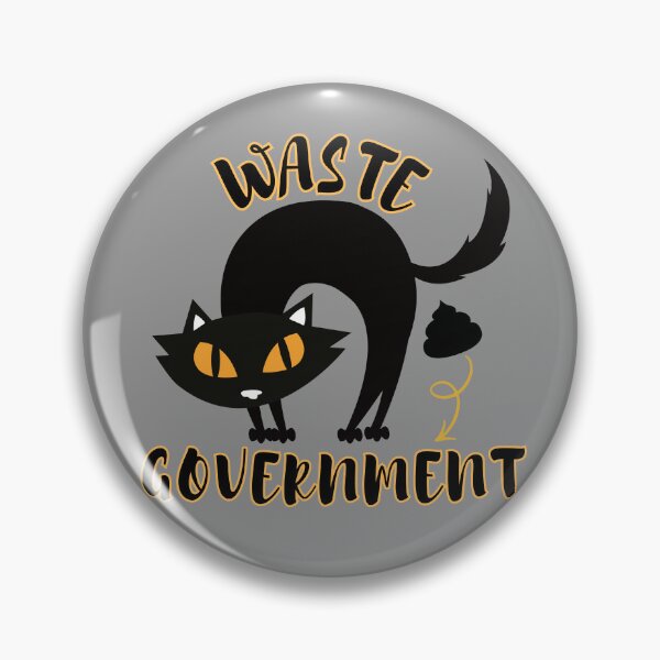 Item preview, Funny Black Cat Waste Government Sarcastic Political Illustration designed and sold by Lio-lio.