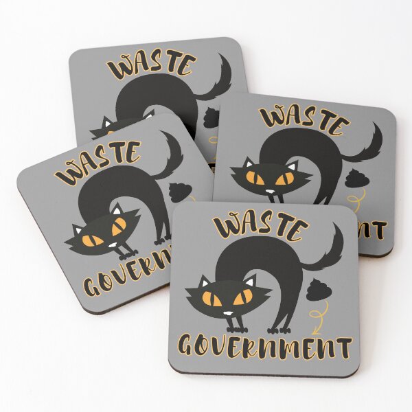 Item preview, Funny Black Cat Waste Government Sarcastic Political Illustration designed and sold by Lio-lio.