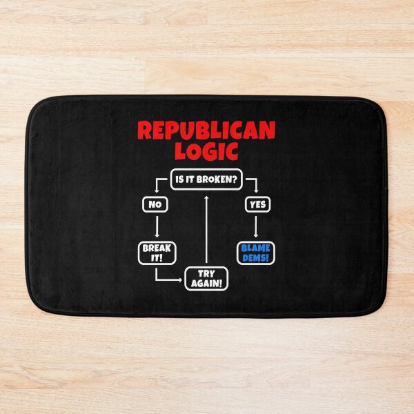 Item preview, Republican Logic Funny Political Flow Chart Satire designed and sold by EthosWear.