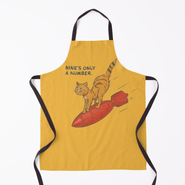 Item preview, Nine's Only a Number - Ginger Cat Riding a Bomb designed and sold by Corinne Alexa Jackson.