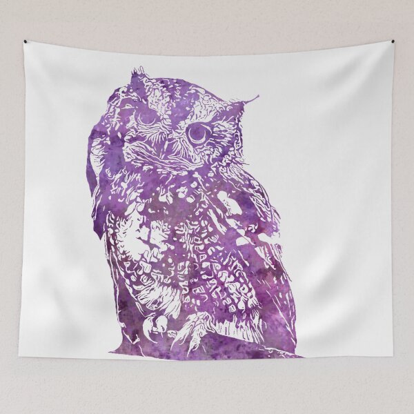Item preview, purple owl designed and sold by AidaArt.