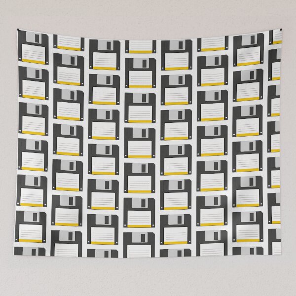 Item preview, Floppy Disk Black/Yellow designed and sold by WearWolfStudios.