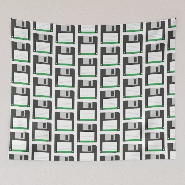 Item preview, Floppy Disk Black/Green designed and sold by WearWolfStudios.