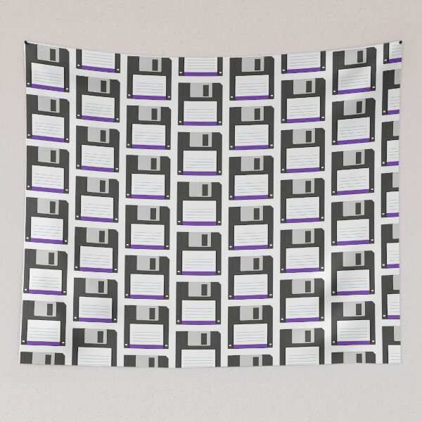 Item preview, Floppy Disk Black/Purple designed and sold by WearWolfStudios.