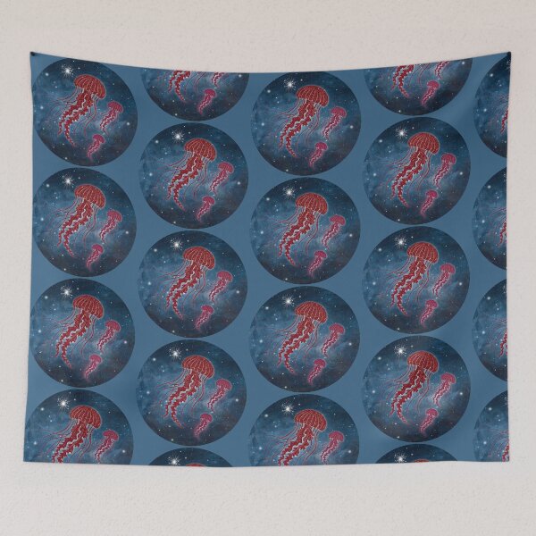 Item preview, Jellyfish Family Cosmic Sea illustration design  designed and sold by 3DDesignSpot.
