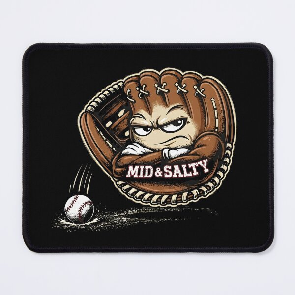 Item preview, Mid & Salty Funny Baseball-Softball Glove Mascot designed and sold by EquanimiTee.