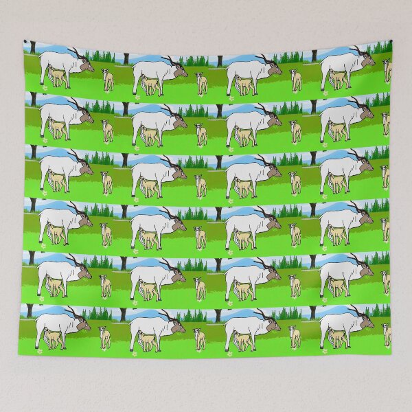 Item preview, The Wise Addax and Her Calves  designed and sold by icedragonart77.