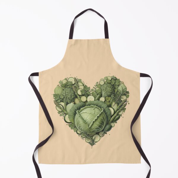 Item preview, Green Vegetable Heart Illustration designed and sold by Teenidesign .