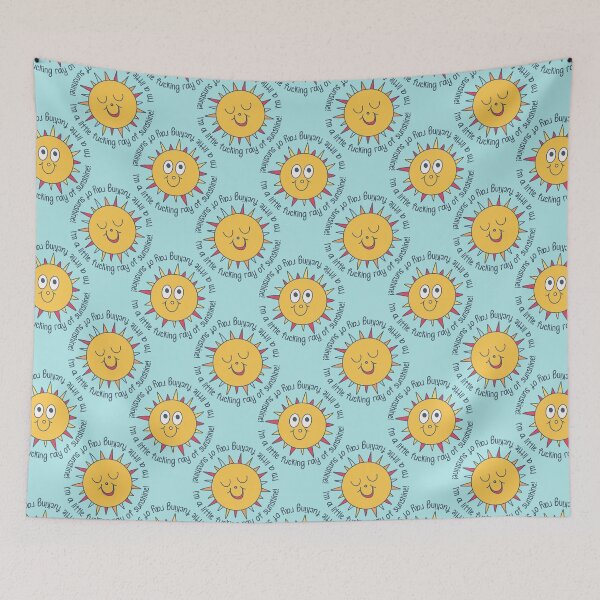 Item preview, Fucking little ray of sunshine - soft aqua blue designed and sold by FrancesPoff.