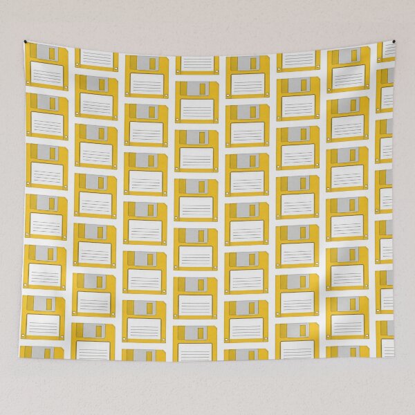 Item preview, Floppy Disk Yellow designed and sold by WearWolfStudios.