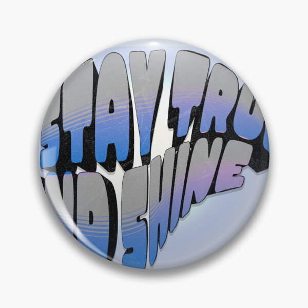 Item preview, Stay True and Shine Retro Blue Neon Glow designed and sold by PriyaMagic.