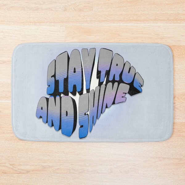 Item preview, Stay True and Shine Retro Blue Neon Glow designed and sold by PriyaMagic.