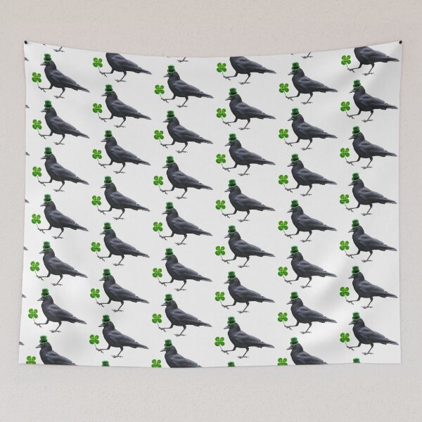 Item preview, Crow with 4 Leaf Clower designed and sold by catsclips.