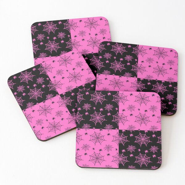 Item preview, Black and pink interchange web pattern designed and sold by serenebookworm.