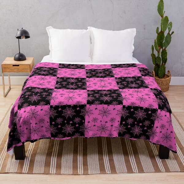 Item preview, Black and pink interchange web pattern designed and sold by serenebookworm.