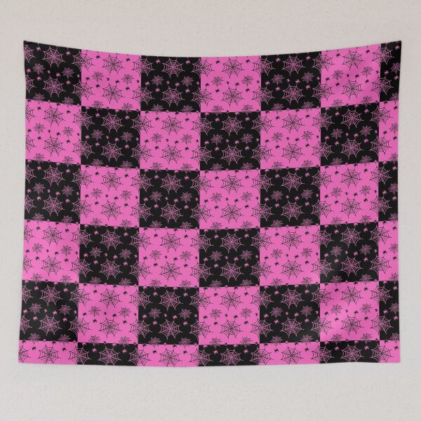Item preview, Black and pink interchange web pattern designed and sold by serenebookworm.