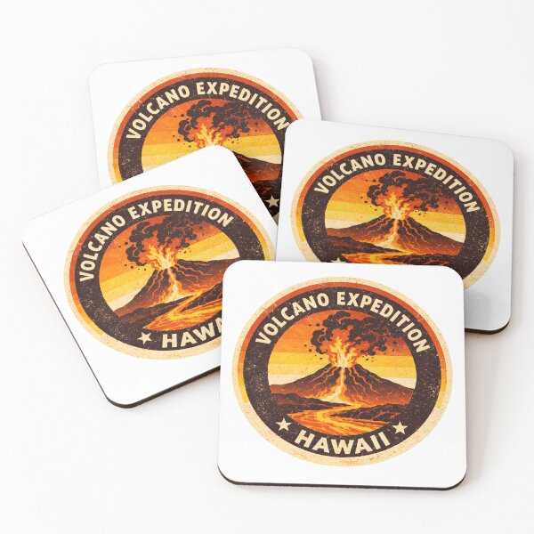 Item preview, Hawaii Volcano Expedition Vintage Sunset Badge Design designed and sold by Globalcitytees.