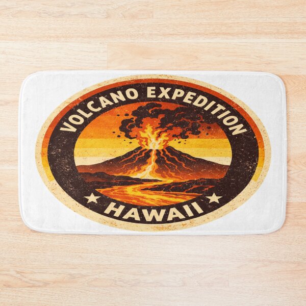 Item preview, Hawaii Volcano Expedition Vintage Sunset Badge Design designed and sold by Globalcitytees.