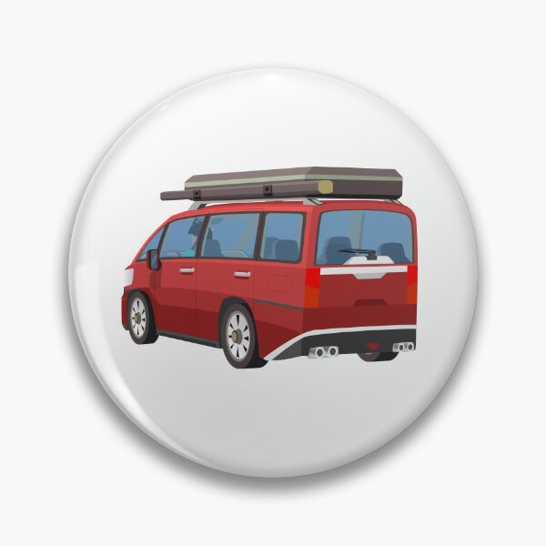 Item preview, Red Adventure Minivan with Roof Tent Vector Art designed and sold by Preat Landscape Vector.