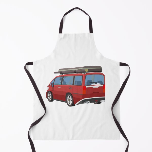 Item preview, Red Adventure Minivan with Roof Tent Vector Art designed and sold by Preat Landscape Vector.