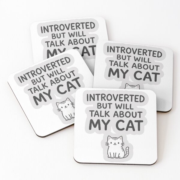 Item preview, Introverted Cat Owner Talk - Funny Anti Social Cat Lover Gift designed and sold by digiartsolution.