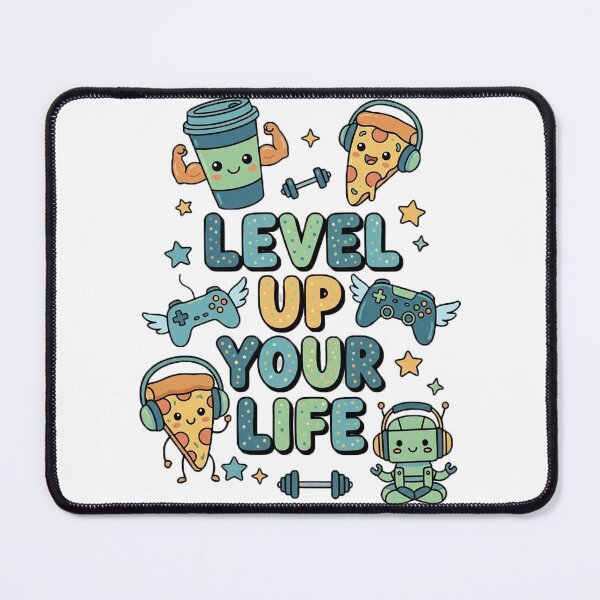 Item preview, Level Up Your Life Kawaii Gamer Motivation designed and sold by Molcajetee.