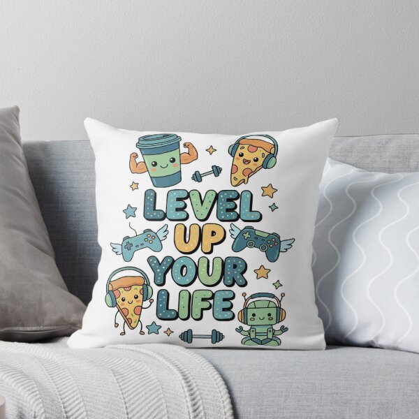 Item preview, Level Up Your Life Kawaii Gamer Motivation designed and sold by Molcajetee.