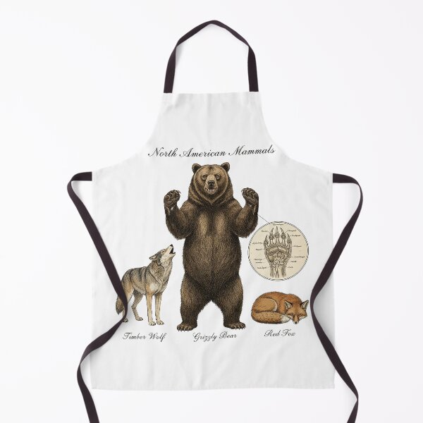 Item preview, North American Mammals Illustration | Timber Wolf, Red Fox, Bear Animal Design designed and sold by PacificNWGearCo.
