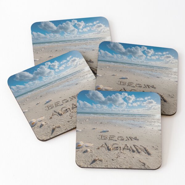 Item preview, Begin Again Message Written In Beach Sand designed and sold by chase-thewave.