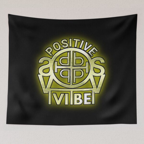 Item preview, Golden POSITIVE VIBE logo. designed and sold by Giulivo Store Graphic.