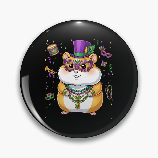 Item preview, Mardi Gras Hamster Fun Lover designed and sold by CORJIDOG-ART.