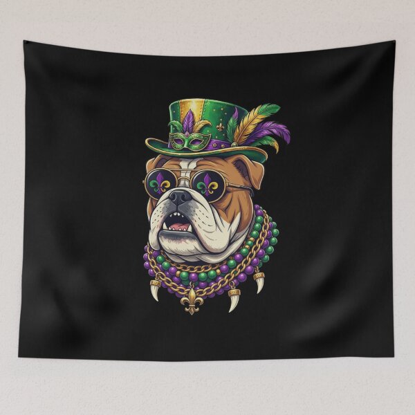Item preview, Mardi Gras Bulldog King designed and sold by CORJIDOG-ART.
