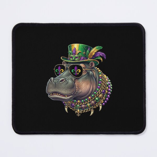 Item preview, Hippos Mardi Gras Party Celebration designed and sold by CORJIDOG-ART.