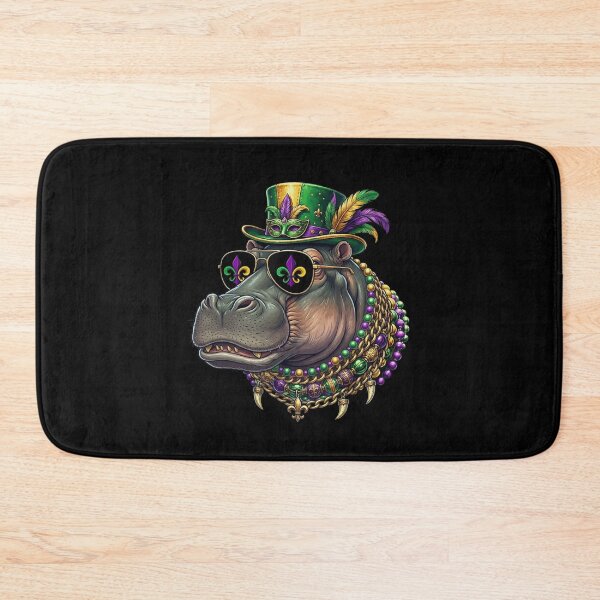 Item preview, Hippos Mardi Gras Party Celebration designed and sold by CORJIDOG-ART.