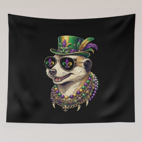 Artikelvorschau, Mardi Gras Erdmännchenkönig entworfen und verkauft von CORJIDOG-ART.