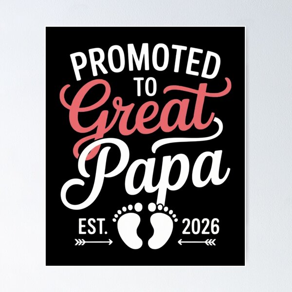 Item preview, Promoted To Great Papa Est 2026 New Grandfather Gift designed and sold by CORJIDOG-ART.