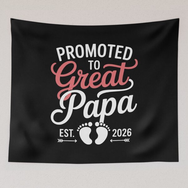 Item preview, Promoted To Great Papa Est 2026 New Grandfather Gift designed and sold by CORJIDOG-ART.