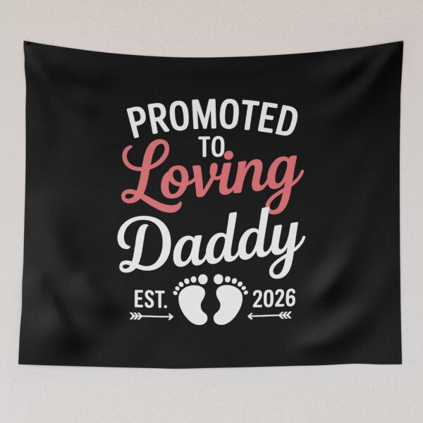Item preview, Promoted To Loving Daddy Est 2026 New Dad Pregnancy Announcement designed and sold by CORJIDOG-ART.
