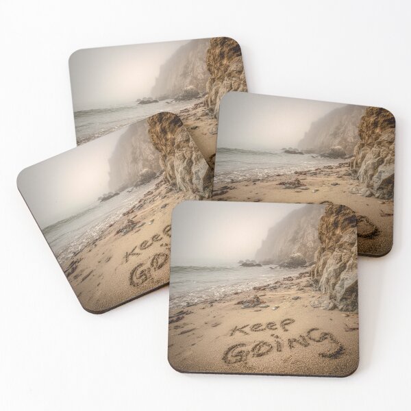Item preview, Keep Going Inspirational Quote Beach Sand Photography designed and sold by chase-thewave.