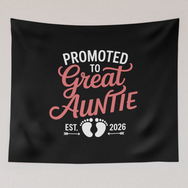 Item preview, Promoted To Great Auntie Est 2026 Baby Announcement designed and sold by CORJIDOG-ART.