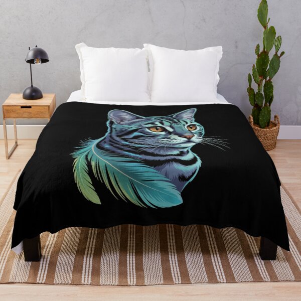 Item preview, Bengal Cat With Feather Animal Lover Gift designed and sold by CORJIDOG-ART.