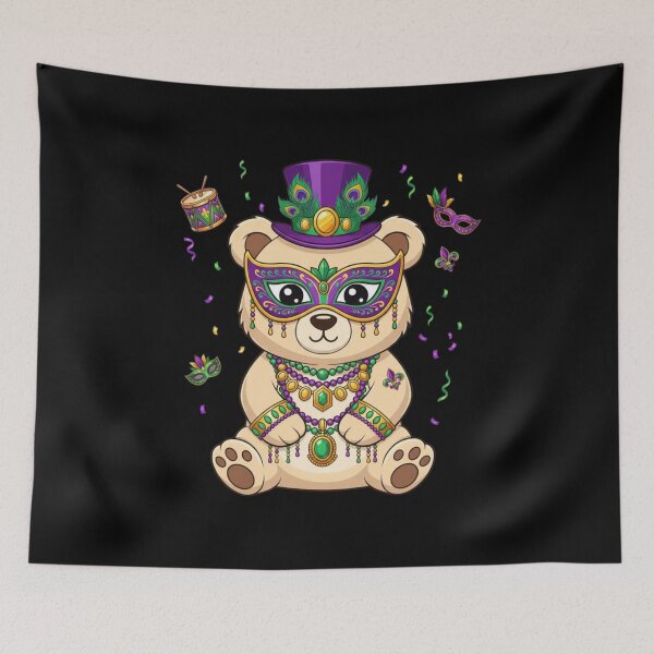 Item preview, Mardi Gras Bear New Orleans Carnival designed and sold by CORJIDOG-ART.