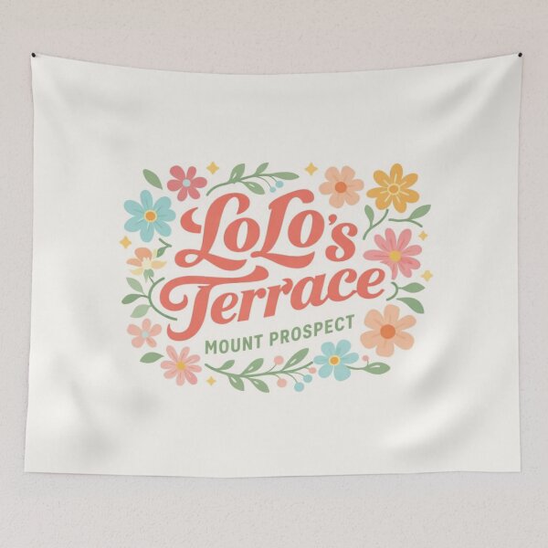 Item preview, LoLo's Terrace floral logo for Mount Prospect designed and sold by Rue Market.
