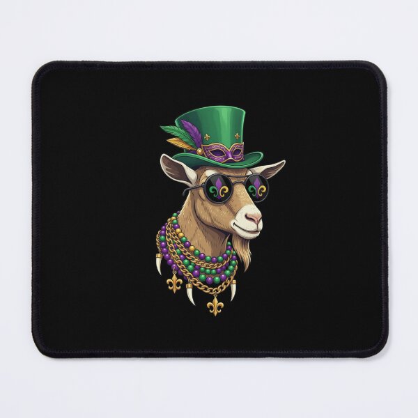Item preview, Mardi Gras Goat With Beads And Hat designed and sold by CORJIDOG-ART.