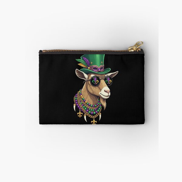 Item preview, Mardi Gras Goat With Beads And Hat designed and sold by CORJIDOG-ART.